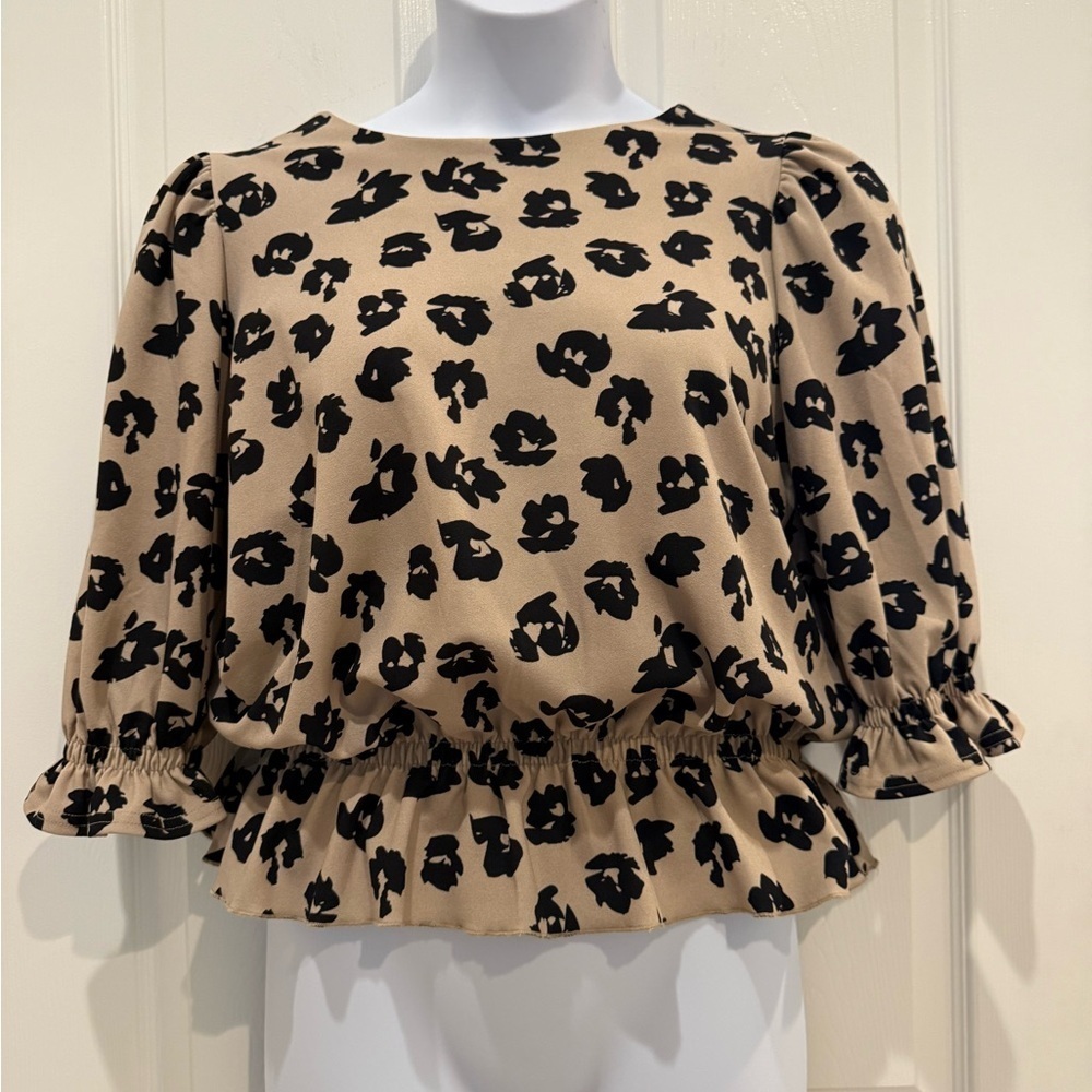 Leopard Print Top size L